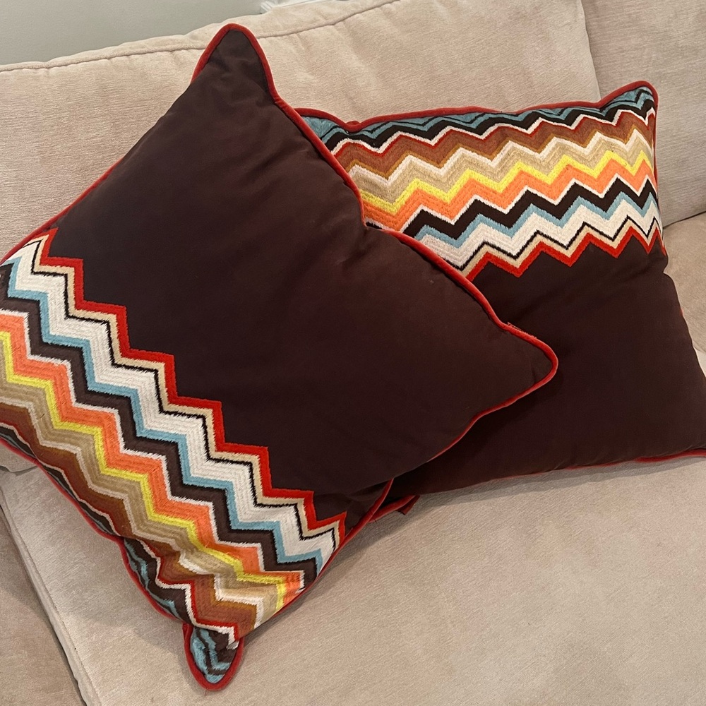 Chevron Patterned Throw Pillows